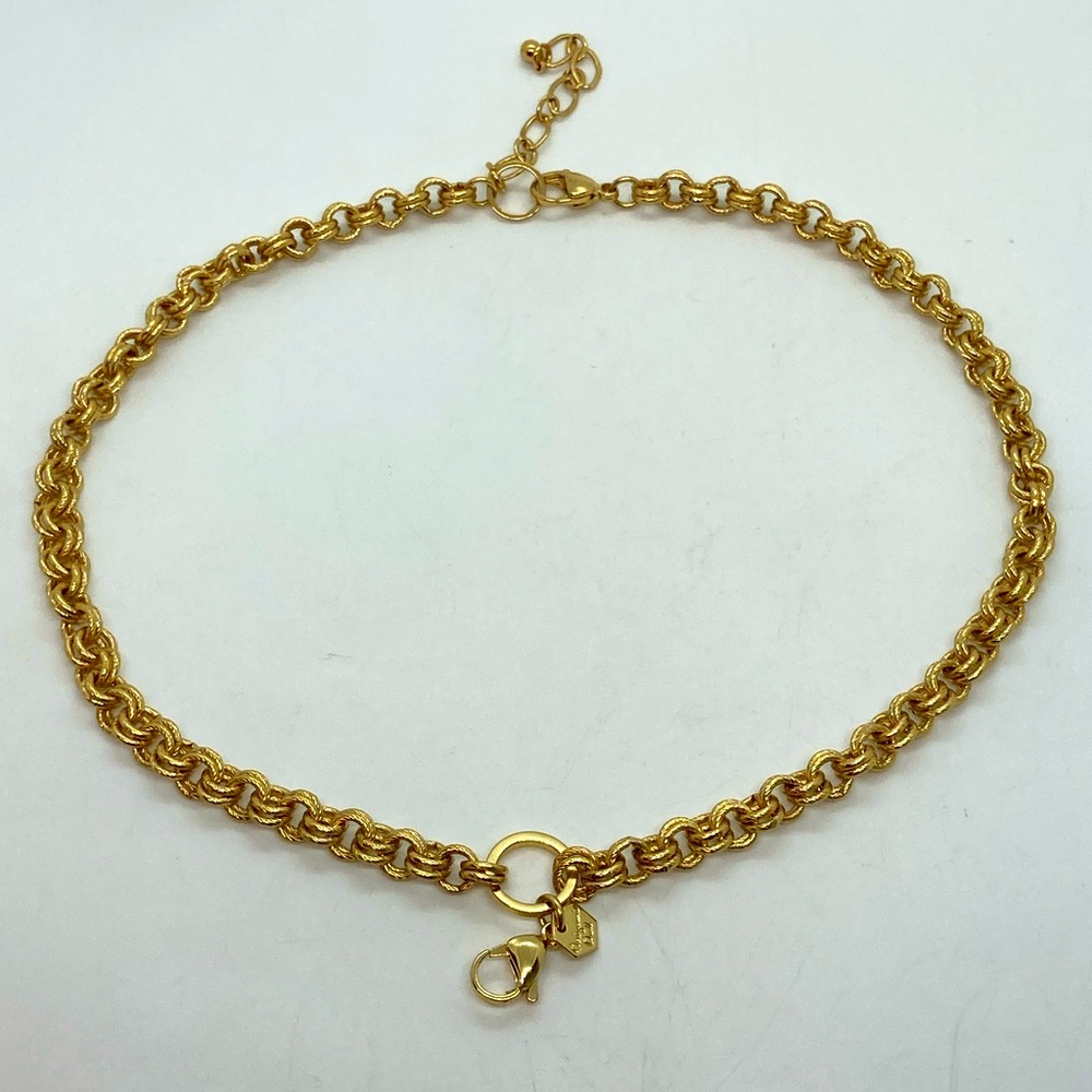 Origami Owl Gold Tone Double Circle Link Chain w Lobster Clip | 18” L + 2” Ext